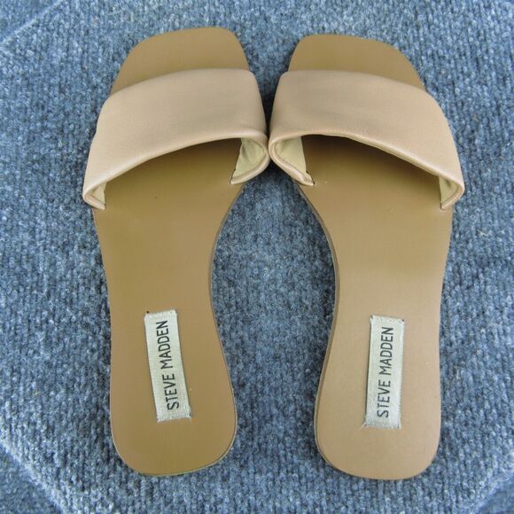 Steve Madden Isabel Women Slide Sandal‎ Shoes Size 8.5 Medium Beige Synthetic - Picture 6 of 10